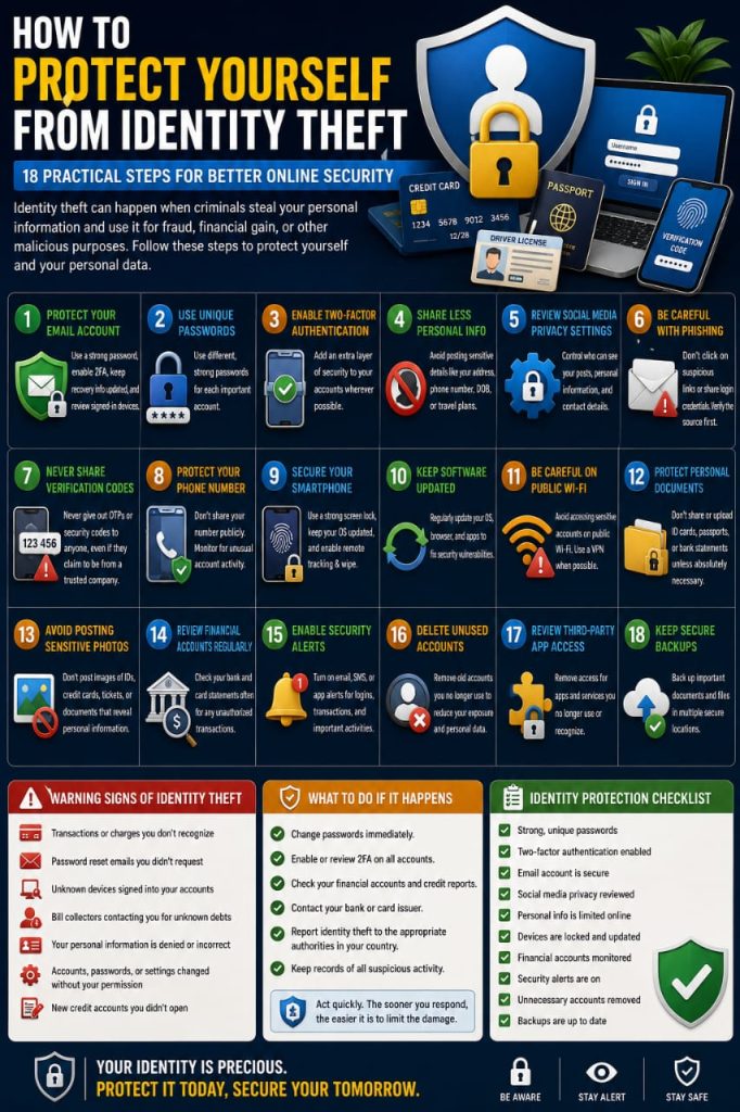 How to Protect Yourself from Identity Theft: 18 Practical Steps for Better Online Security